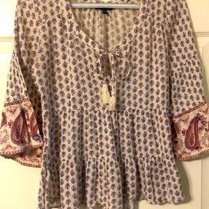 Long Sleeve Paisley Shirt